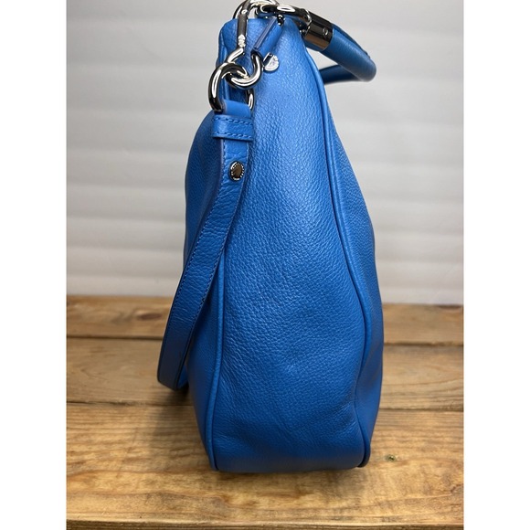 MARC JACOBS Too Hot To Handle Sky Blue Pebbled Leather  CROSSBODY Shoulder HOBO - Picture 14 of 16